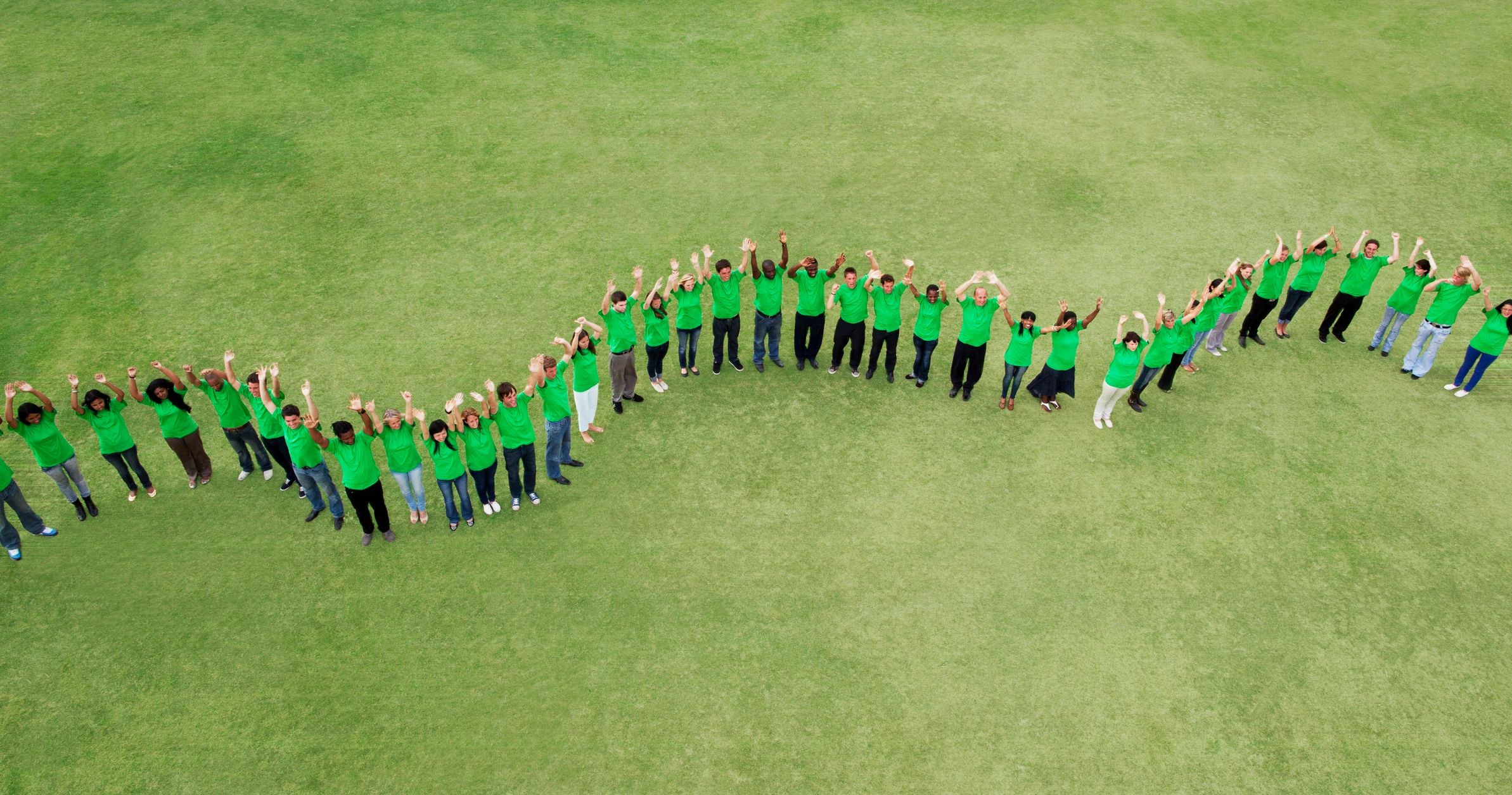 Community members participating in an environmental project
